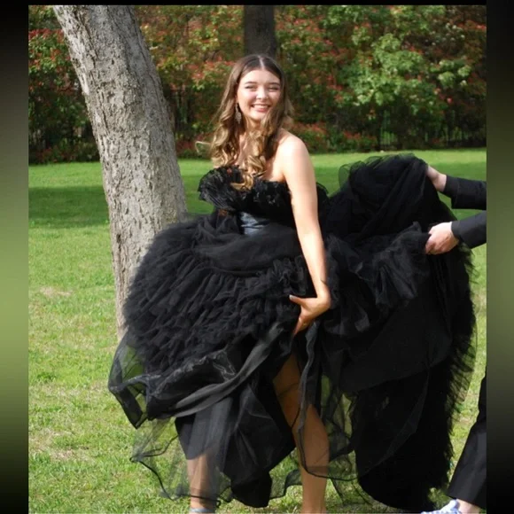 Sherri Hill Black Ballgown #55323 - Picture 6 of 11